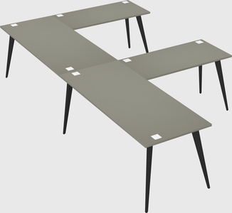 Modern l-shaped office desk
