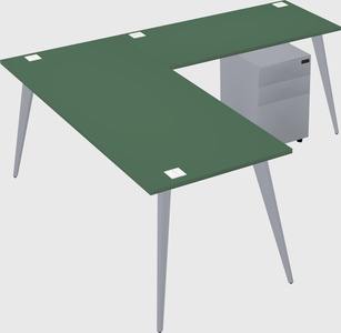 Modern l-shaped office desk