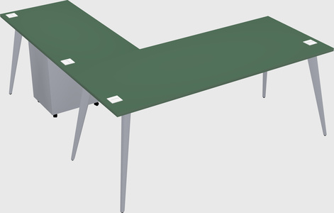 Modern l-shaped office desk