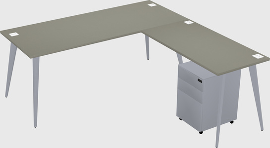 Modern L-shaped Office Desk