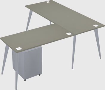 Modern l-shaped office desk