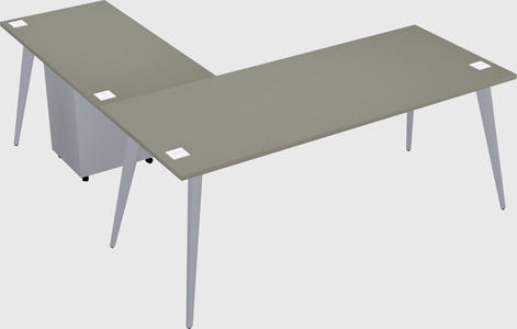 Modern l-shaped office desk