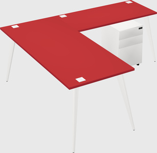 Modern l-shaped office desk