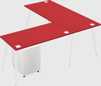 Modern l-shaped office desk