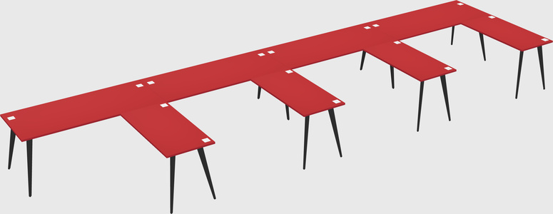 Modern l-shaped office desk