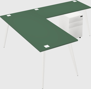 Modern l-shaped office desk
