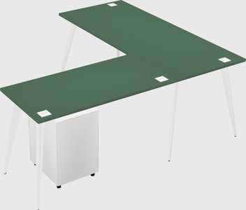 Modern l-shaped office desk