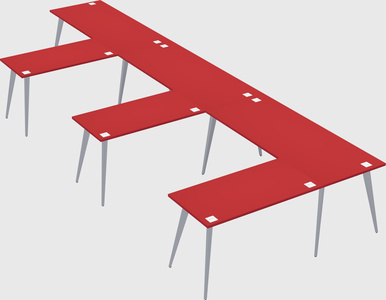 Modern l-shaped office desk