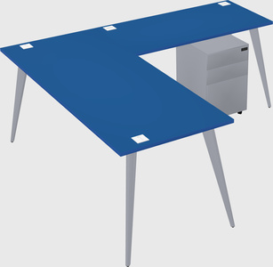 Modern l-shaped office desk