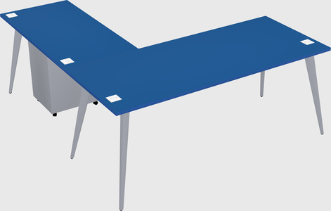 Modern l-shaped office desk
