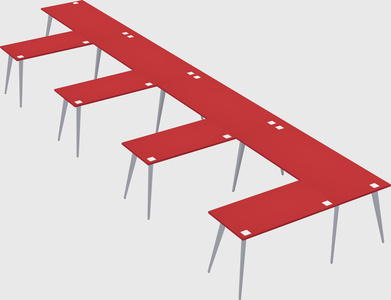 Modern l-shaped office desk