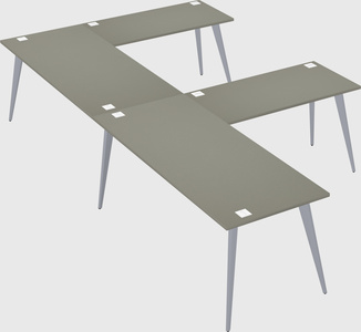 Modern l-shaped office desk