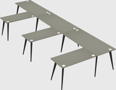 Modern l-shaped office desk