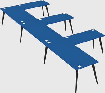 Modern l-shaped office desk