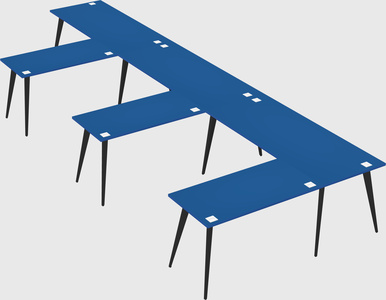 Modern l-shaped office desk