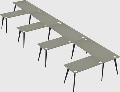 Modern l-shaped office desk