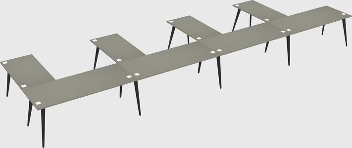 Modern l-shaped office desk