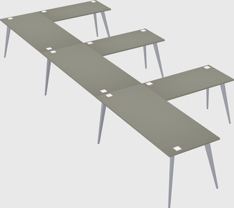 Modern l-shaped office desk