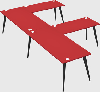 Modern l-shaped office desk
