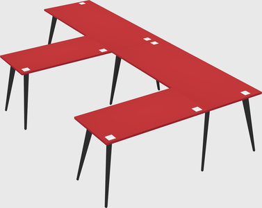 Modern l-shaped office desk