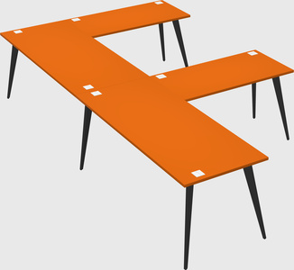 Modern l-shaped office desk
