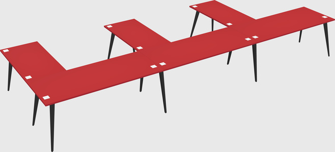 Modern l-shaped office desk