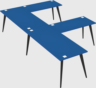 Modern l-shaped office desk