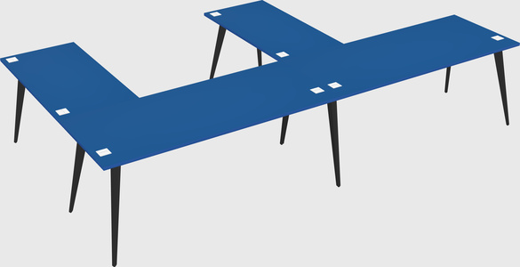 Modern l-shaped office desk
