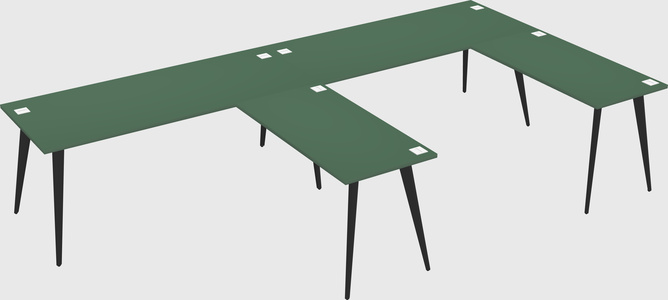 Modern l-shaped office desk