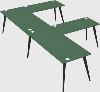 Modern l-shaped office desk