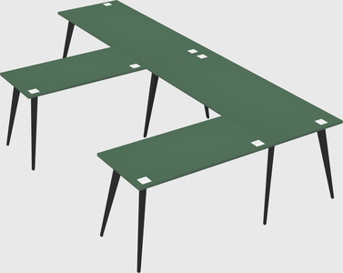 Modern l-shaped office desk
