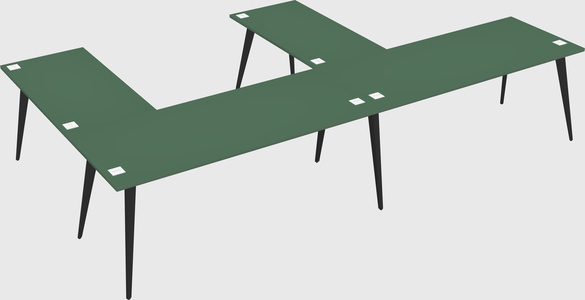 Modern l-shaped office desk