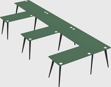 Modern l-shaped office desk
