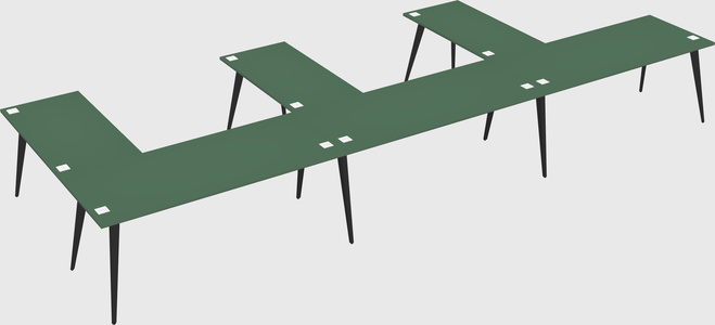 Modern l-shaped office desk