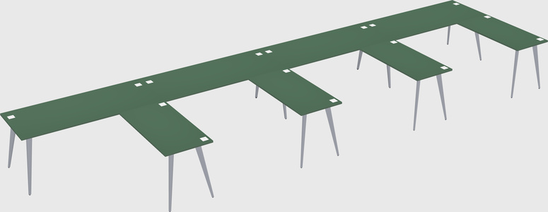 Modern l-shaped office desk