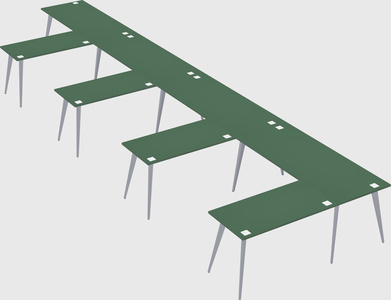 Modern l-shaped office desk