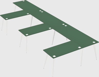 Modern l-shaped office desk