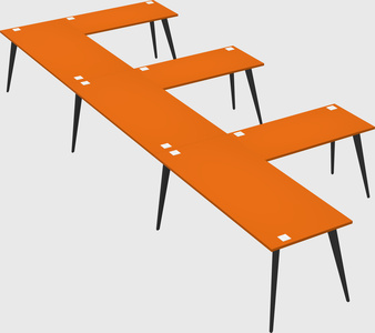 Modern l-shaped office desk