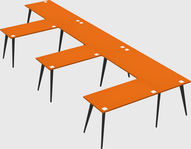 Modern l-shaped office desk