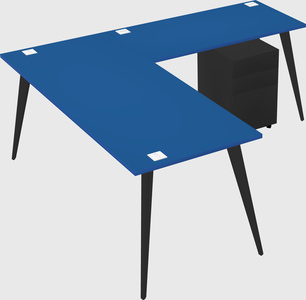 Modern l-shaped office desk