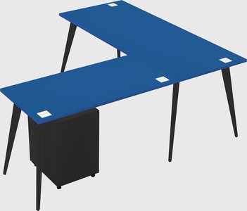 Modern l-shaped office desk