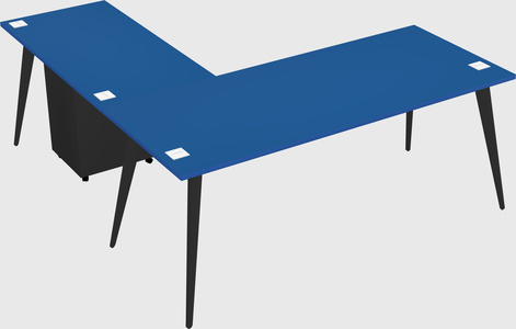Modern l-shaped office desk