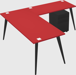 Modern l-shaped office desk