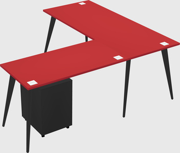 Modern l-shaped office desk