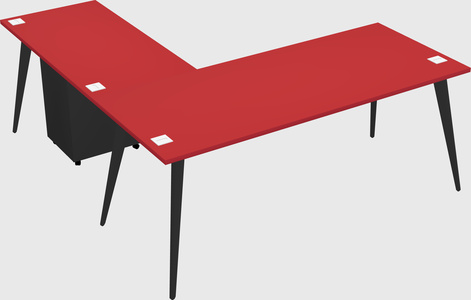 Modern l-shaped office desk
