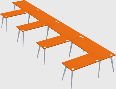 Modern l-shaped office desk