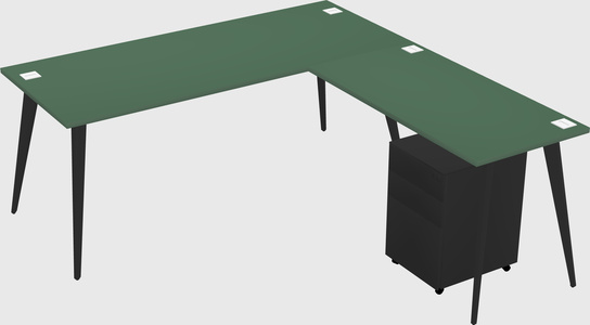 Modern L-shaped Office Desk
