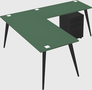 Modern l-shaped office desk