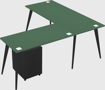 Modern l-shaped office desk