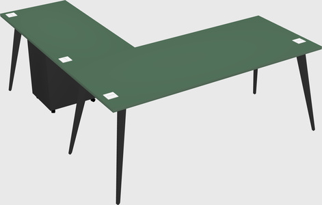 Modern l-shaped office desk